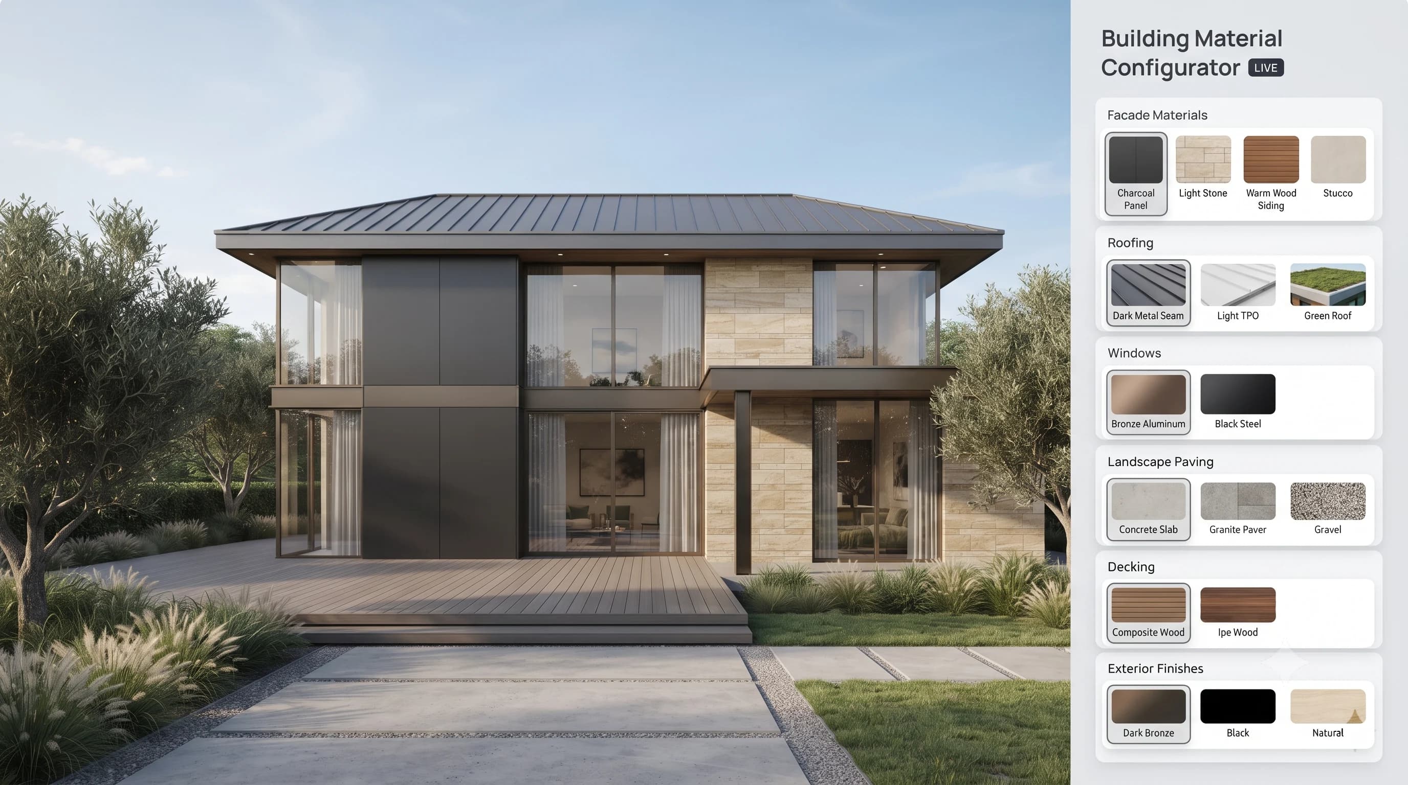 Real-Time Visualization of Building Materials