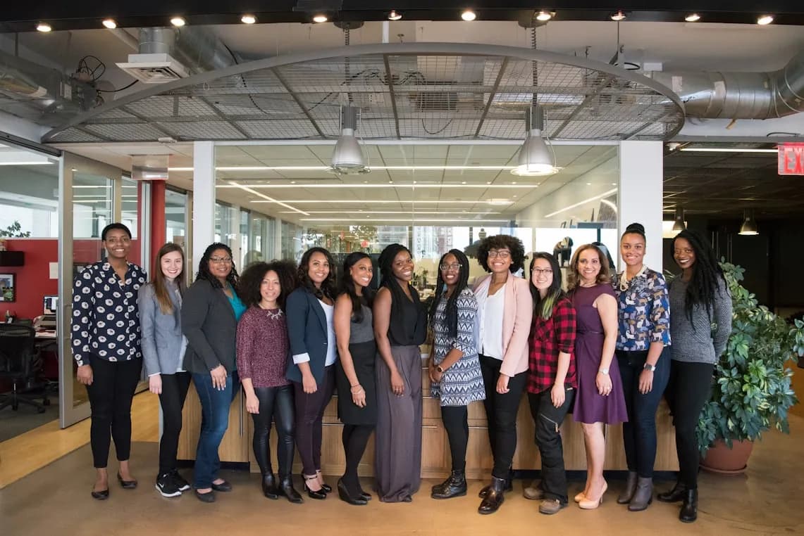 Team portrait in a modern office