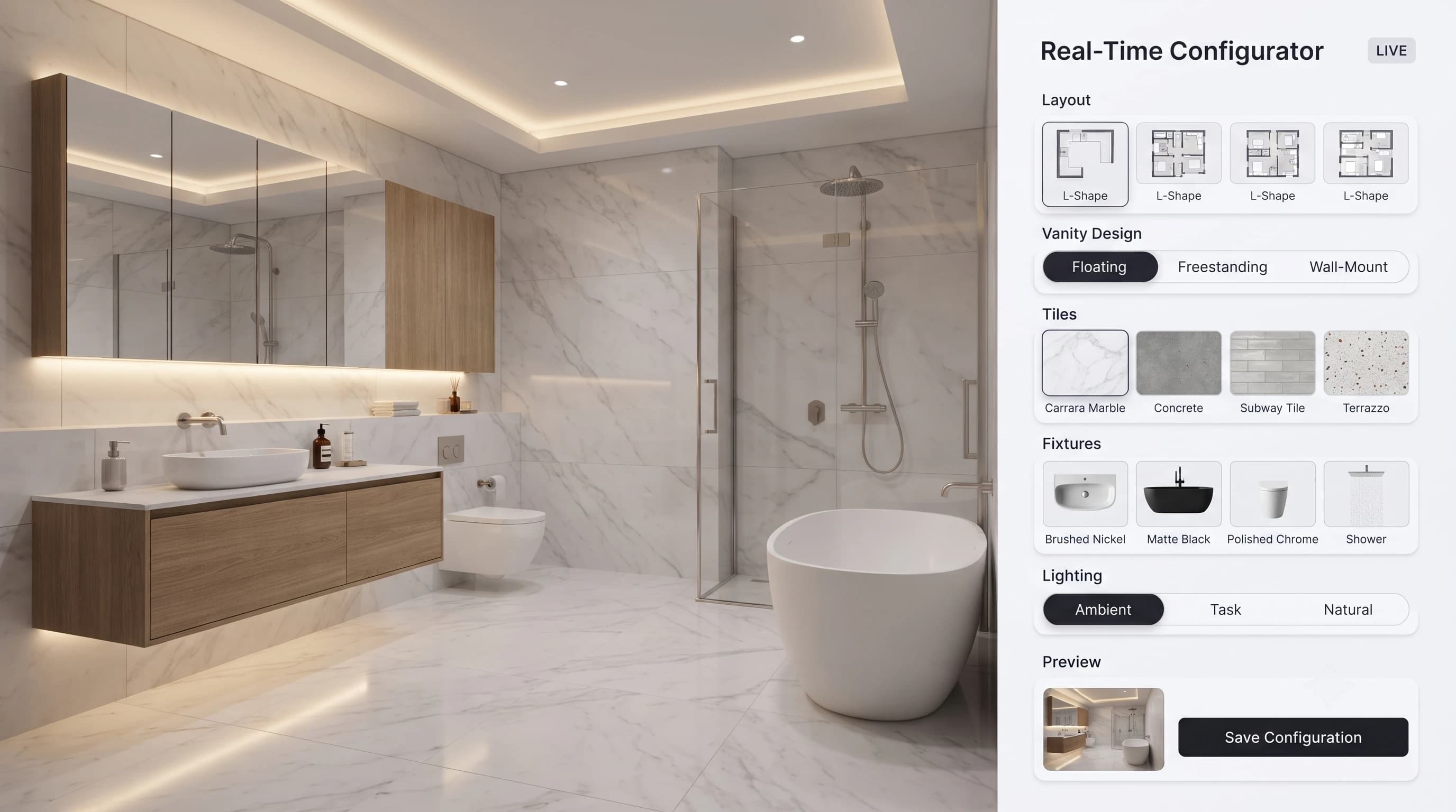 Bathroom Products Real-Time Visualization