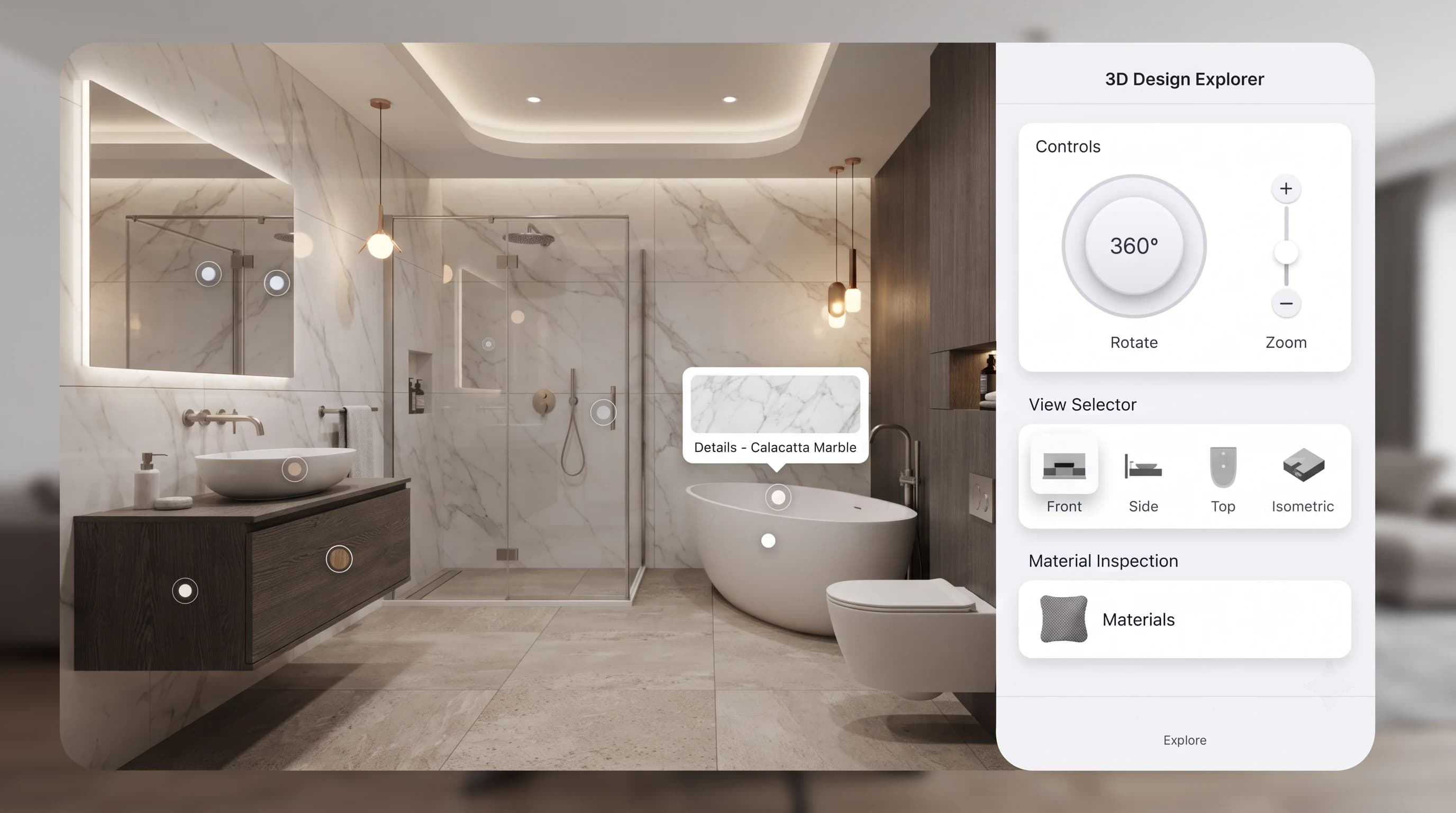 Bathroom Visualization in Interactive Mode