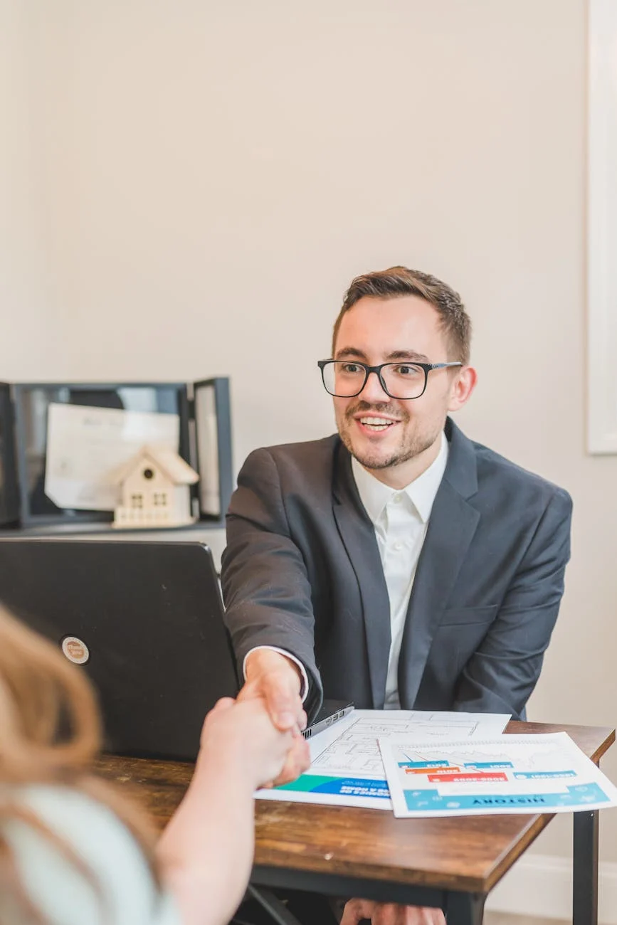 Business handshake representing customer-first mindset
